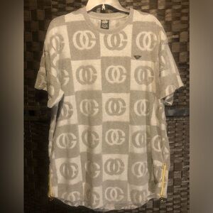 Rock Smith OG Checkered Gray White Terrycloth Shirt Men’s XL